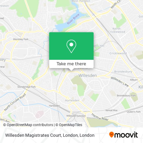 Willesden Magistrates Court, London map