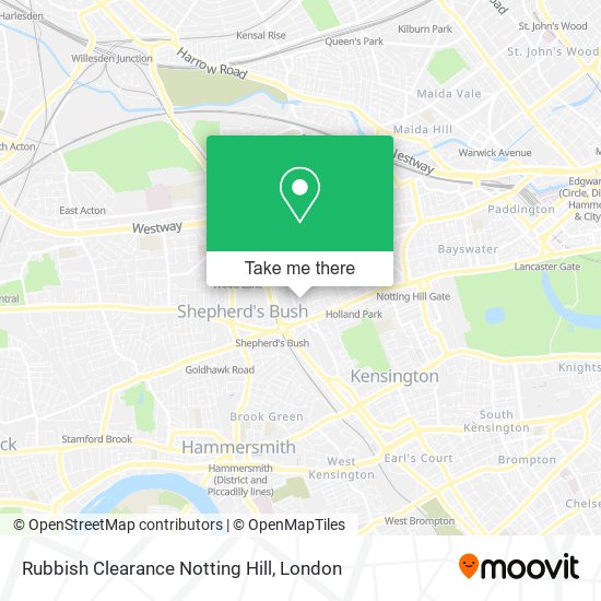 Rubbish Clearance Notting Hill map