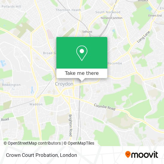 Crown Court Probation map