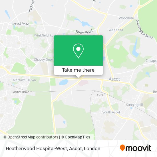 Heatherwood Hospital-West, Ascot map