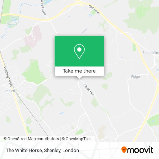 The White Horse, Shenley map