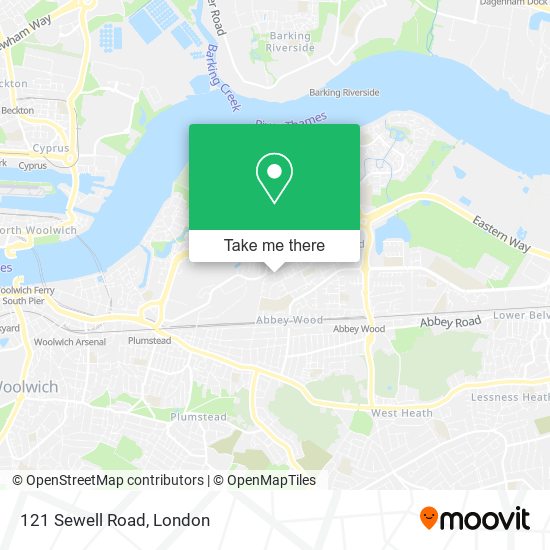 121 Sewell Road map