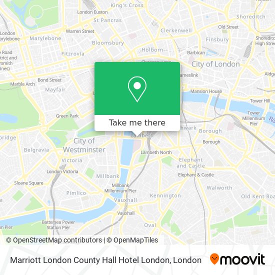 Marriott London County Hall Hotel London map