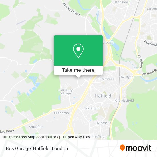 Bus Garage, Hatfield map