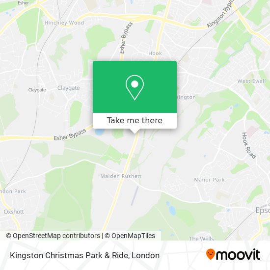Kingston Christmas Park & Ride map