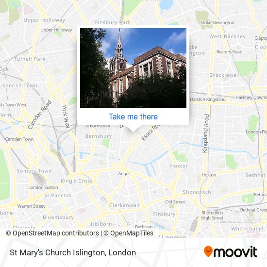 St Mary's Church Islington map