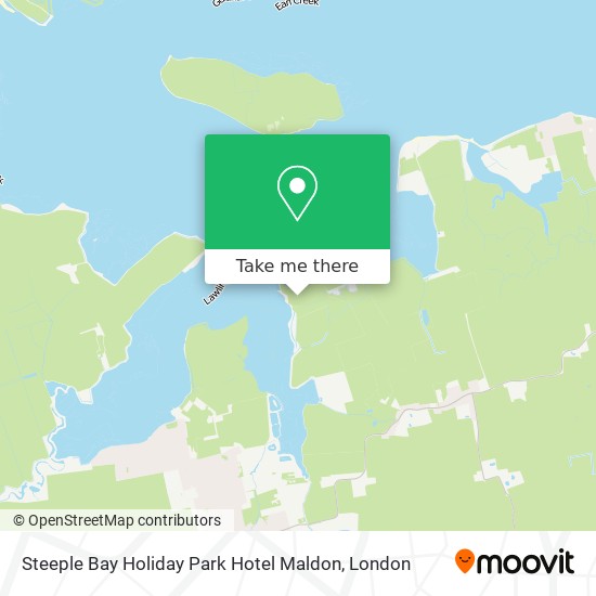 Steeple Bay Holiday Park Hotel Maldon map