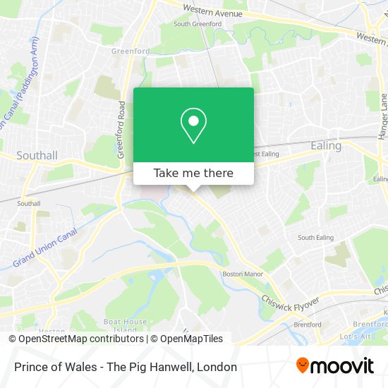 Prince of Wales - The Pig Hanwell map