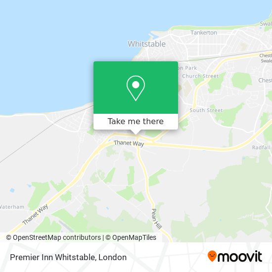 Premier Inn Whitstable map