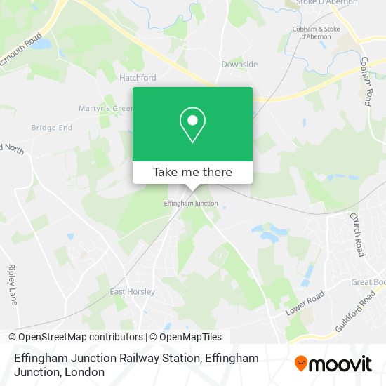 Effingham Junction Railway Station, Effingham Junction map