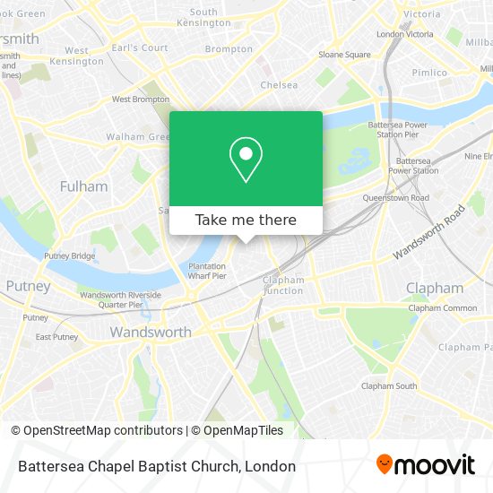 Battersea Chapel Baptist Church map