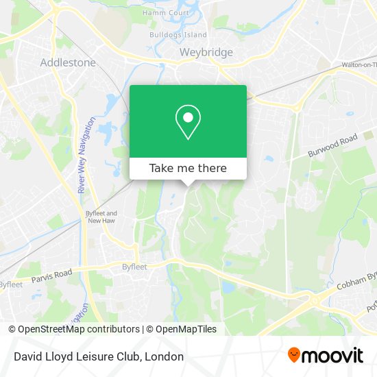 David Lloyd Leisure Club map