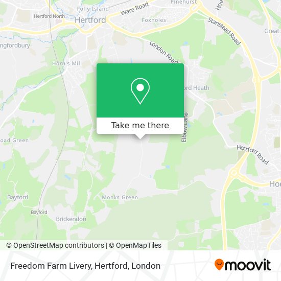 Freedom Farm Livery, Hertford map