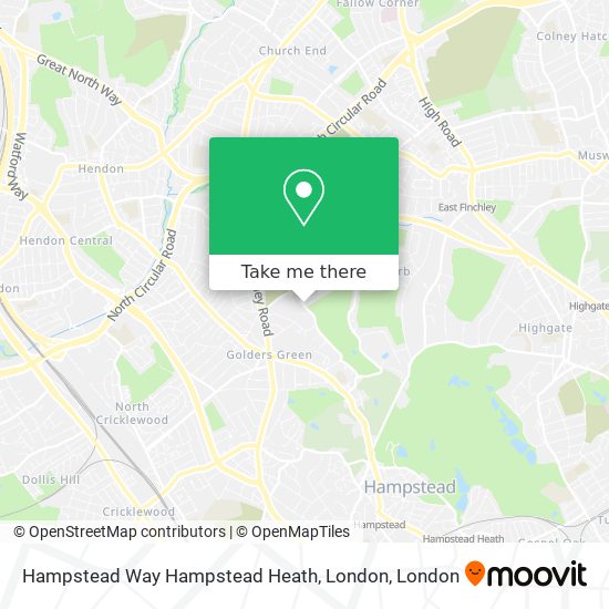 Hampstead Way Hampstead Heath, London map