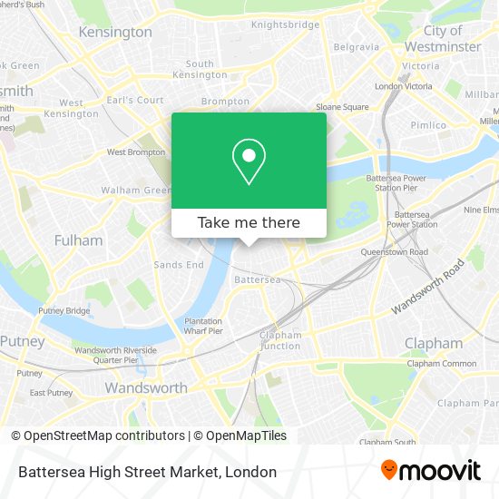 Battersea High Street Market map