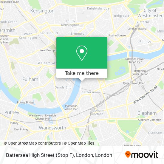 Battersea High Street (Stop F), London map