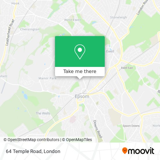 64 Temple Road map