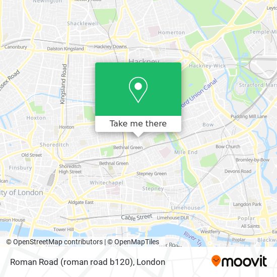 Roman Road (roman road b120) map