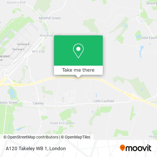 A120 Takeley WB 1 map