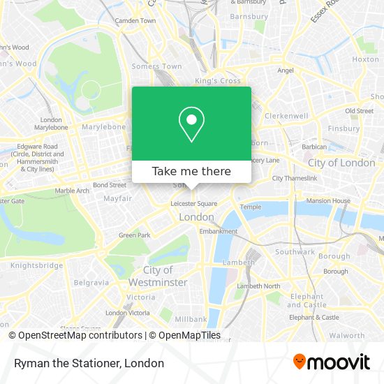 Ryman the Stationer map