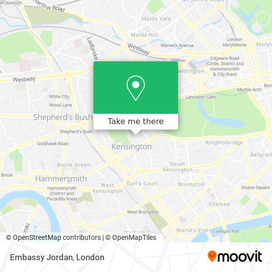 Embassy Jordan map