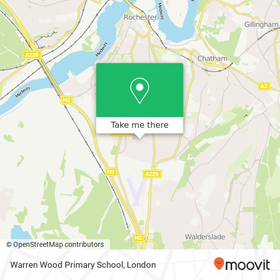 Warren Wood Primary School, Arethusa Road Rochester Rochester ME1 2 map