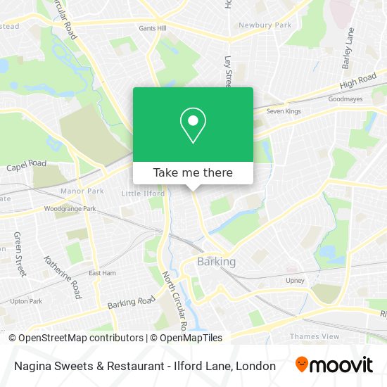 Nagina Sweets & Restaurant - Ilford Lane map