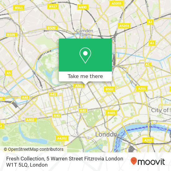 Fresh Collection, 5 Warren Street Fitzrovia London W1T 5LQ map