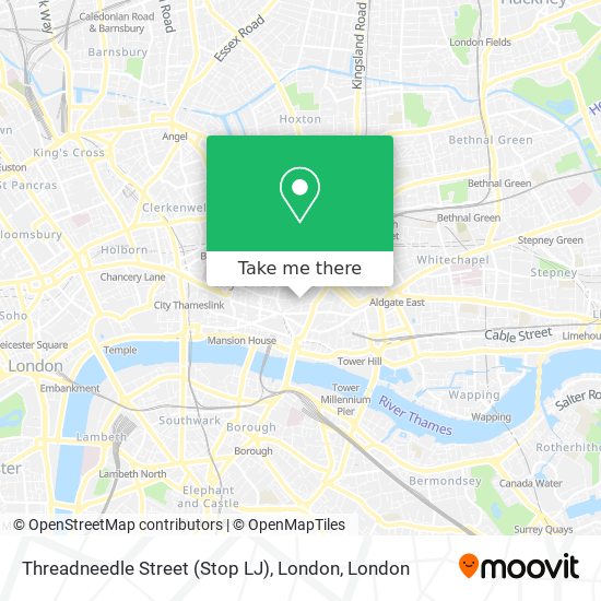 Threadneedle Street (Stop LJ), London map