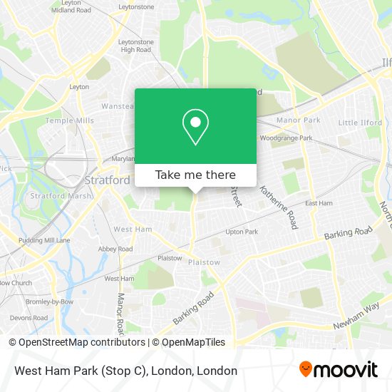 West Ham Park (Stop C), London map