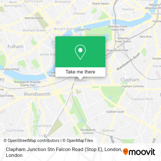 Clapham Junction Stn Falcon Road (Stop E), London map