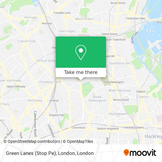 Green Lanes (Stop Pe), London map