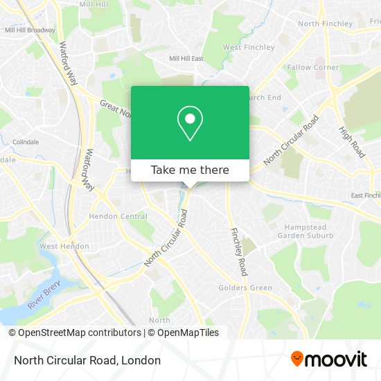 North Circular Road map
