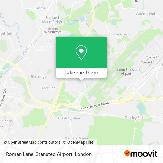Roman Lane, Stansted Airport map