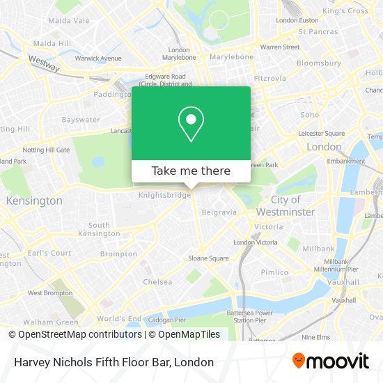 Harvey Nichols Fifth Floor Bar map