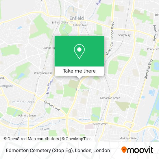 Edmonton Cemetery (Stop Eg), London map