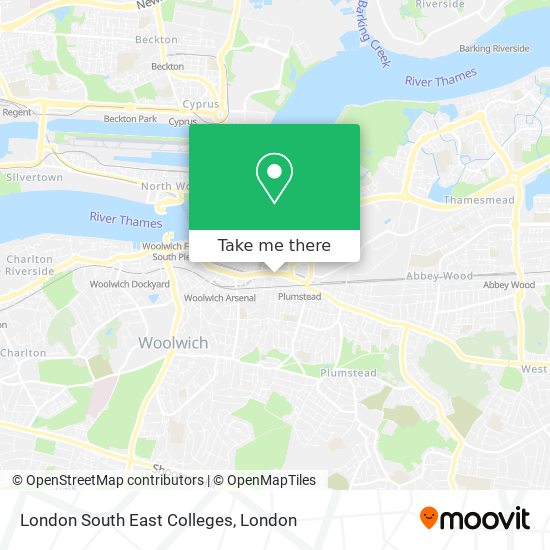 London South East Colleges map
