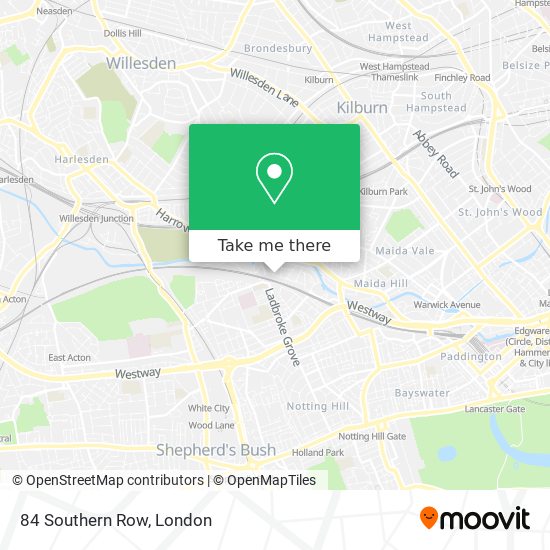 84 Southern Row map