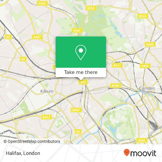 Halifax, Finchley Road NW3 London NW3 6 map