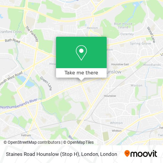 Staines Road Hounslow (Stop H), London map