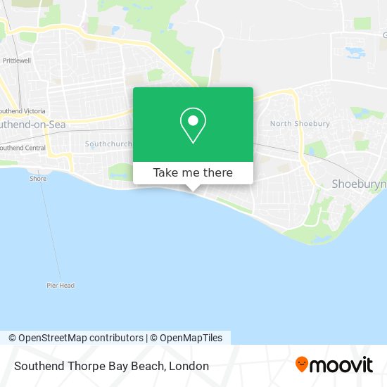 Southend Thorpe Bay Beach map