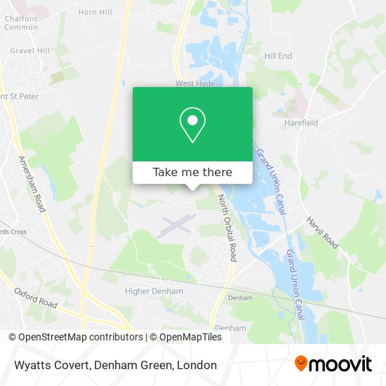 Wyatts Covert, Denham Green map