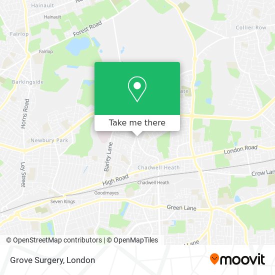 Grove Surgery map