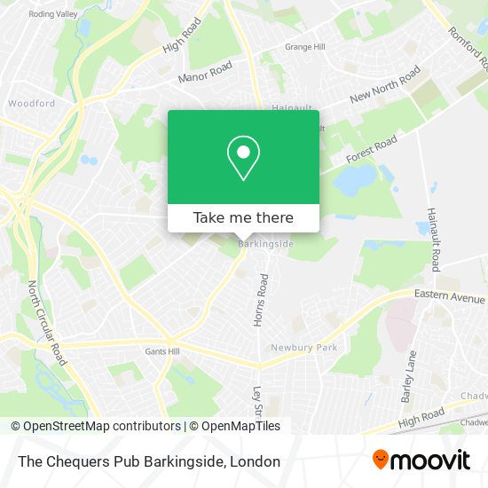The Chequers Pub Barkingside map