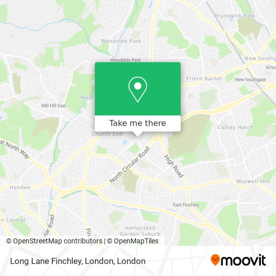 Long Lane Finchley, London map
