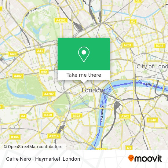 Caffe Nero - Haymarket map