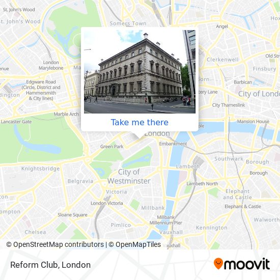 Reform Club map