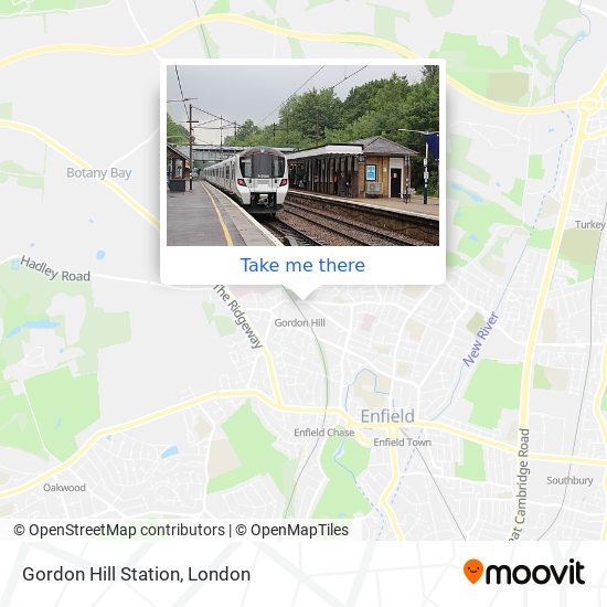 Gordon Hill Station map