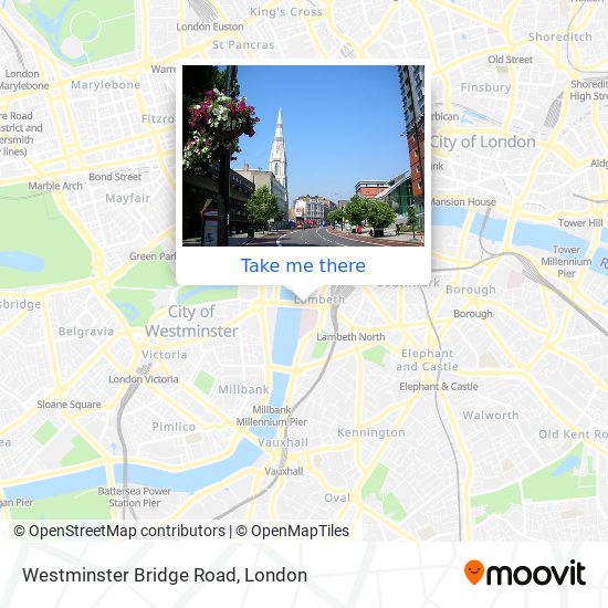 Westminster Bridge Road map
