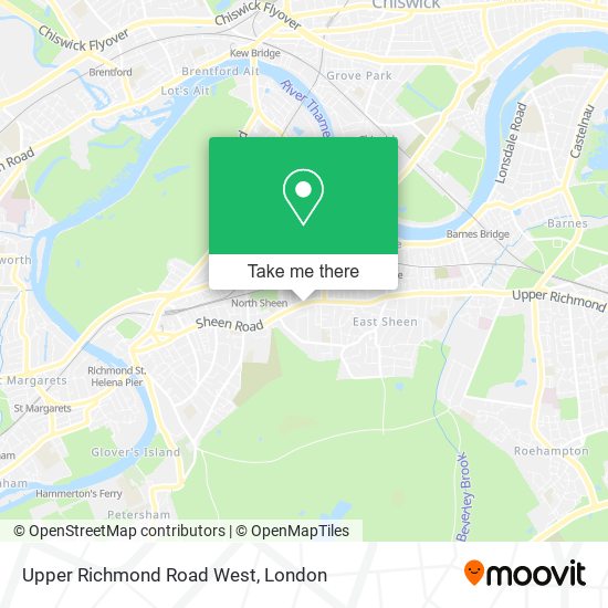 Upper Richmond Road West map